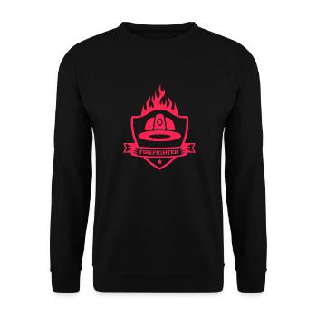 Pompiers bénévoles Emploi - Sweat-shirt Unisexe - noir - Devant - Alina (178cm) & Michal (187cm)