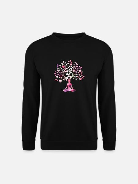 Yoga-Meditations-Zen-OM-Baum - Unisex Pullover - Schwarz