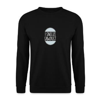 I sneeze sawdust - Unisex Pullover - Schwarz - Vorne - Alina (178cm) & Michal (187cm)