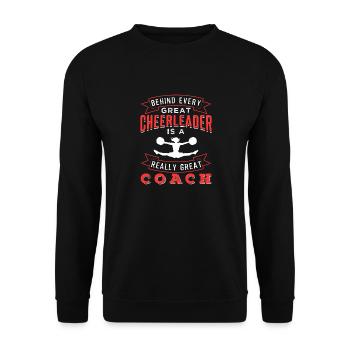 Derrière chaque grand pom-pom girl est un grand entraîneur - Sweat-shirt Unisexe - noir - Devant - Alina (178cm) & Michal (187cm)