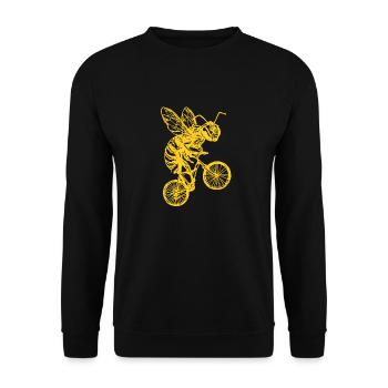 Bee Cycling T shirts - Unisex Sweatshirt - black - Front - Alina (178cm) & Michal (187cm)