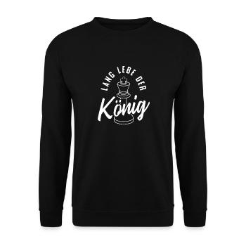 Lang lebe der König - Unisex Pullover - Schwarz - Vorne - Alina (178cm) & Michal (187cm)