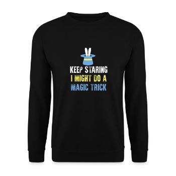 Magician magician rabbit - Unisex Sweatshirt - black - Front - Alina (178cm) & Michal (187cm)