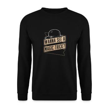 Magicien Tour de magie - Sweat-shirt Unisexe - noir - Devant - Alina (178cm) & Michal (187cm)