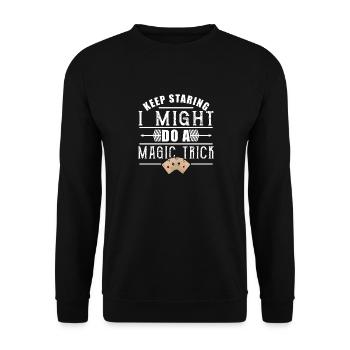 Spectateur magicien - Sweat-shirt Unisexe - noir - Devant - Alina (178cm) & Michal (187cm)