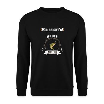Angeln Angler Mir reichts ich geh Angeln Vater - Unisex Pullover - Schwarz - Vorne - Alina (178cm) & Michal (187cm)