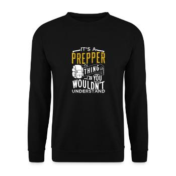 Prepping Prepper - Unisex Sweatshirt - black - Front - Alina (178cm) & Michal (187cm)