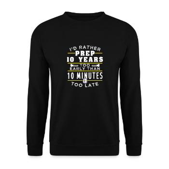 Prepping Prepper early - Unisex Sweatshirt - black - Front - Alina (178cm) & Michal (187cm)