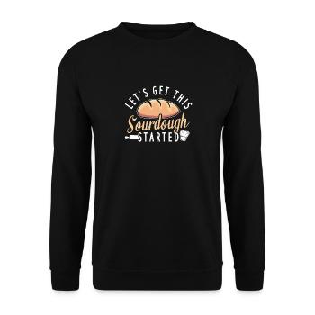 Baker bread baking bakery sourdough - Unisex Sweatshirt - black - Front - Alina (178cm) & Michal (187cm)