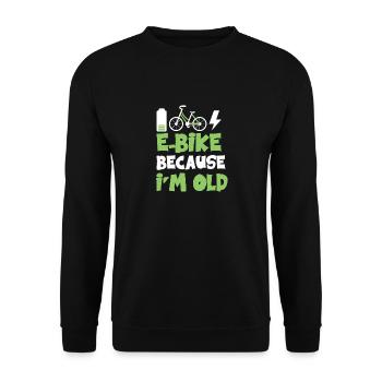 e-Bike Rente - Unisex Pullover - Schwarz - Vorne - Alina (178cm) & Michal (187cm)