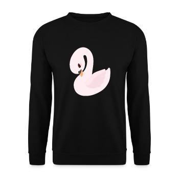 cygne - Sweat-shirt Unisexe - noir - Devant - Alina (178cm) & Michal (187cm)