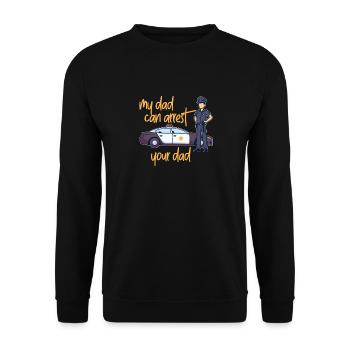 Officier de police police enfants père - Sweat-shirt Unisexe - noir - Devant - Alina (178cm) & Michal (187cm)