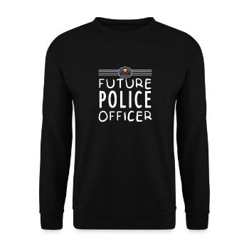 Cadeau de police pour les enfants - Sweat-shirt Unisexe - noir - Devant - Alina (178cm) & Michal (187cm)