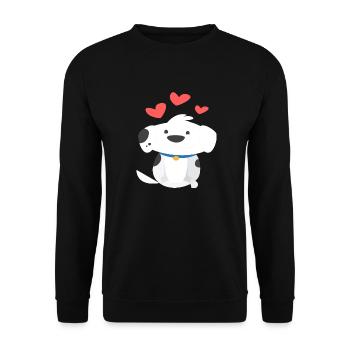 Gentle dog Shirt - Unisex Pullover - Schwarz - Vorne - Alina (178cm) & Michal (187cm)