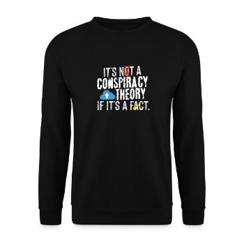 Conspiracy theory facts - Unisex Sweatshirt - black - Front - Alina (178cm) & Michal (187cm)
