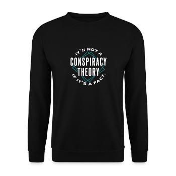 Conspiracy theory facts - Unisex Sweatshirt - black - Front - Alina (178cm) & Michal (187cm)