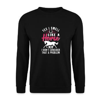 Smell like horse - Unisex Sweatshirt - black - Front - Alina (178cm) & Michal (187cm)