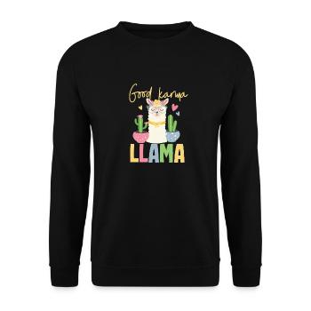 Karma Lama - Unisex Pullover - Schwarz - Vorne - Alina (178cm) & Michal (187cm)
