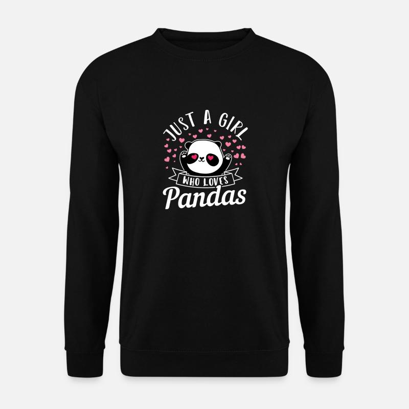 Panda Mädchen - Unisex Pullover - Schwarz