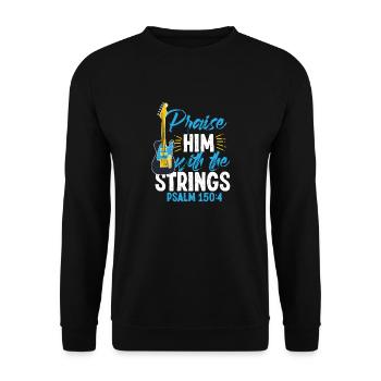 guitare électrique guitare jésus dieu - Sweat-shirt Unisexe - noir - Devant - Alina (178cm) & Michal (187cm)