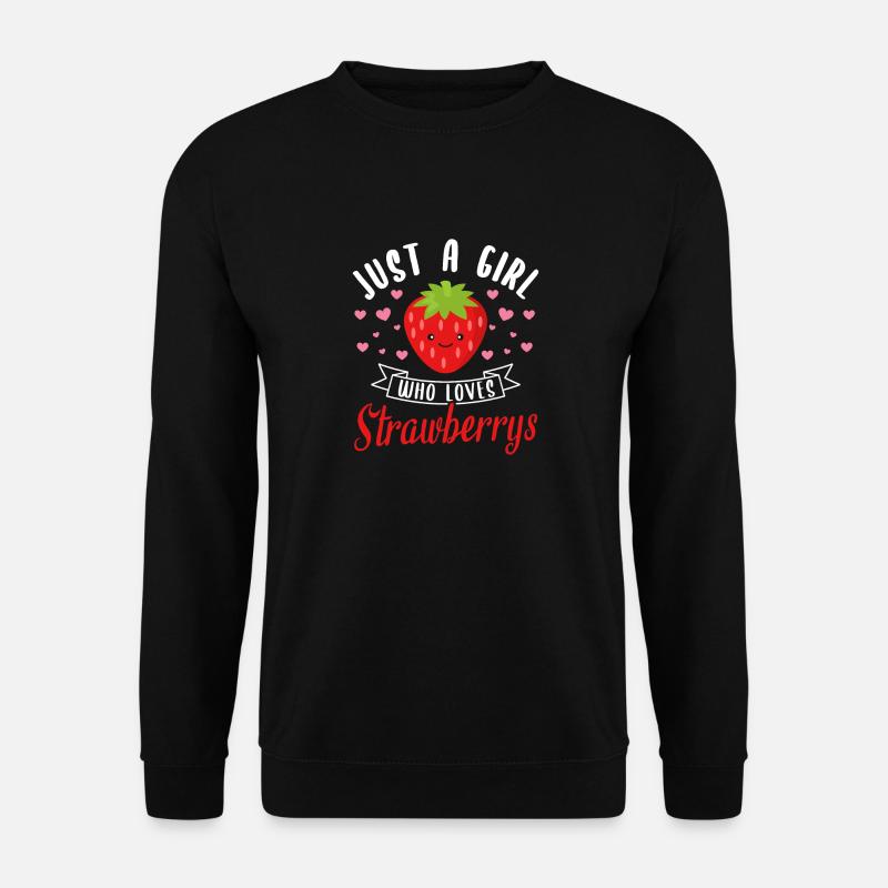 Erdbeeren Mädchen Damen - Unisex Pullover - Schwarz