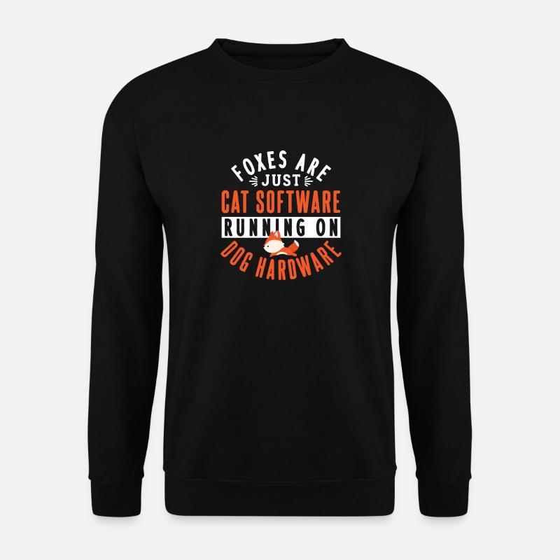 Fuchs Informatiker Nerd Geschenk - Unisex Pullover - Schwarz