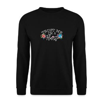 Florist florist gift idea - Unisex Sweatshirt - black - Front - Alina (178cm) & Michal (187cm)