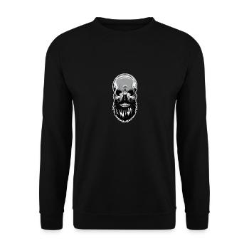 Crâne barbe tête chauve squelette - Sweat-shirt Unisexe - noir - Devant - Alina (178cm) & Michal (187cm)