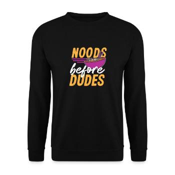 Ramen Männer - Unisex Pullover - Schwarz - Vorne - Alina (178cm) & Michal (187cm)