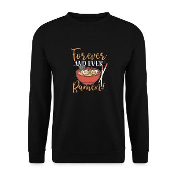 Ramen Liebe - Unisex Pullover - Schwarz - Vorne - Alina (178cm) & Michal (187cm)