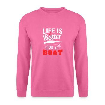 Vie de bateau à moteur - Sweat-shirt Unisexe - rose - Devant