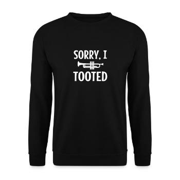 Trumpet musical instrument wind instrument - Unisex Sweatshirt - black - Front - Alina (178cm) & Michal (187cm)