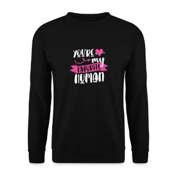 Freund Freundin Geschenkidee - Unisex Pullover - Schwarz - Vorne - Alina (178cm) & Michal (187cm)
