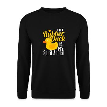 Rubber Duck Duck Gift - Unisex Sweatshirt - black - Front - Alina (178cm) & Michal (187cm)