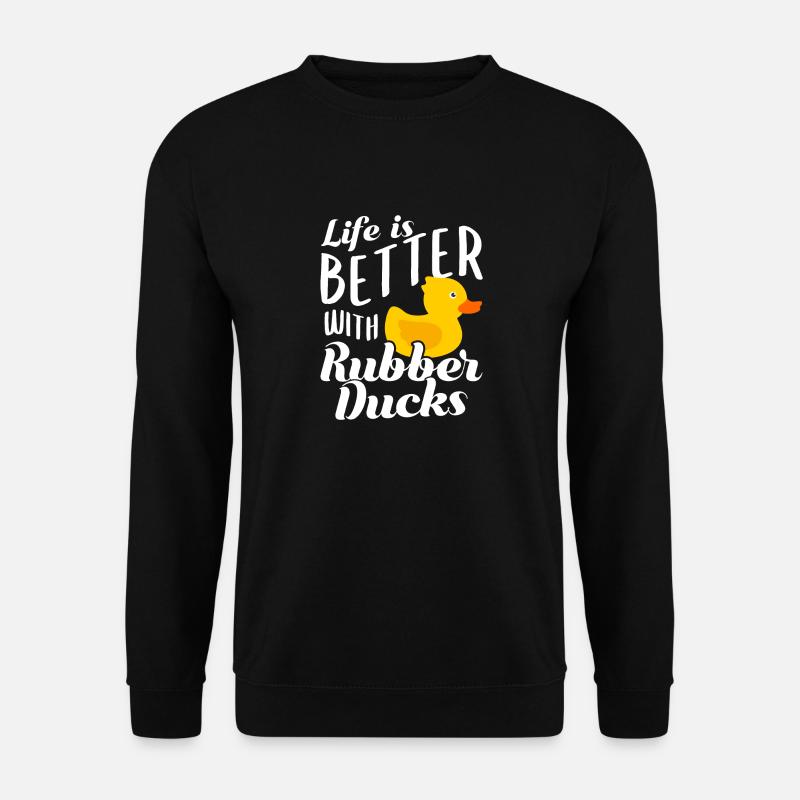 Gummiente Badeente Geschenk - Unisex Pullover - Schwarz