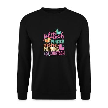 Split Splap Votre opinion est absurde - Sweat-shirt Unisexe - noir - Devant - Alina (178cm) & Michal (187cm)