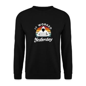 Programmierer Retro Geschenkidee - Unisex Pullover - Schwarz - Vorne - Alina (178cm) & Michal (187cm)
