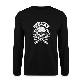 Craftsman logo badge - Unisex Sweatshirt - black - Front - Alina (178cm) & Michal (187cm)