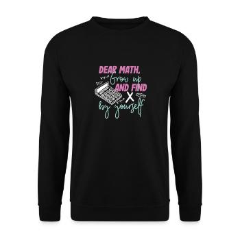 Math math gift girl - Unisex Sweatshirt - black - Front - Alina (178cm) & Michal (187cm)