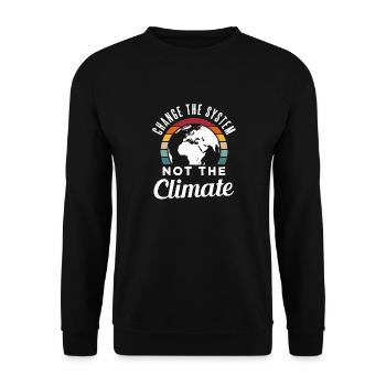 Environmental protection climate protection gift - Unisex Sweatshirt - black - Front - Alina (178cm) & Michal (187cm)
