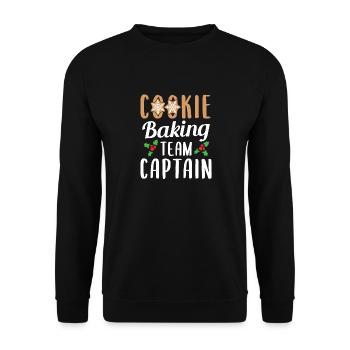 Cadeau d'équipe de cuisson de biscuits de Noël - Sweat-shirt Unisexe - noir - Devant - Alina (178cm) & Michal (187cm)
