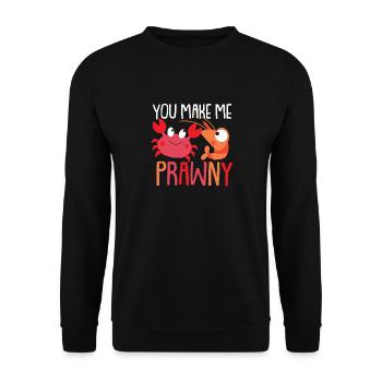 Cancer Shrimp Shrimp Gift - Unisex Sweatshirt - black - Front - Alina (178cm) & Michal (187cm)