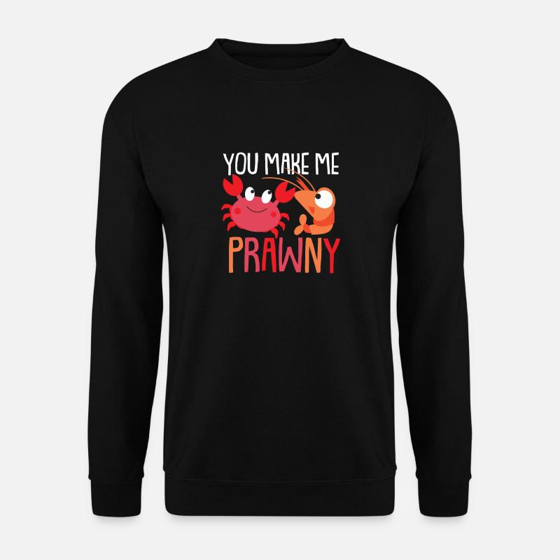 Krebs Shrimp Garnele Geschenk - Unisex Pullover - Schwarz