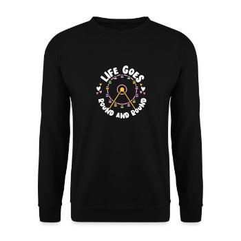 Ferris wheel life fun fair gift - Unisex Sweatshirt - black - Front - Alina (178cm) & Michal (187cm)