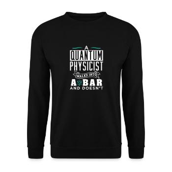 Physik Quantenphysiker Geschenk - Unisex Pullover - Schwarz - Vorne - Alina (178cm) & Michal (187cm)