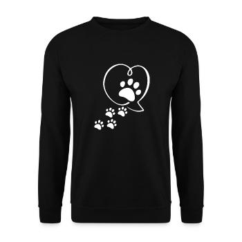 Chien chien - Sweat-shirt Unisexe - noir - Devant - Alina (178cm) & Michal (187cm)