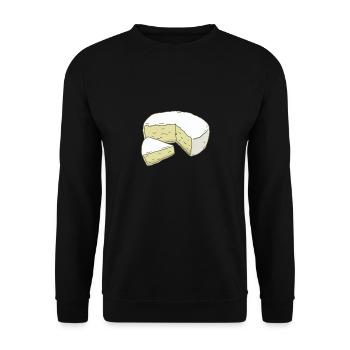 fromage brie - Sweat-shirt Unisexe - noir - Devant - Alina (178cm) & Michal (187cm)