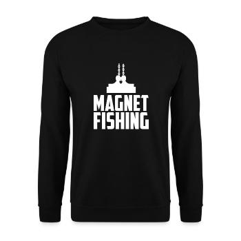 Magnet Fishing / Magnet Fischen / Sondel / Sondeln - Unisex Pullover - Schwarz - Vorne - Alina (178cm) & Michal (187cm)