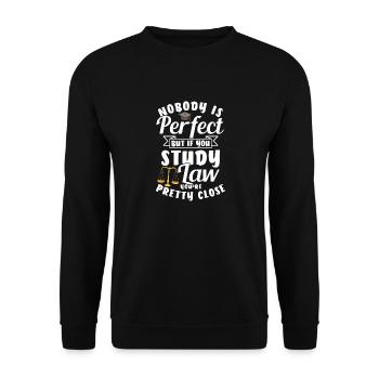 Droit droit droit - Sweat-shirt Unisexe - noir - Devant - Alina (178cm) & Michal (187cm)