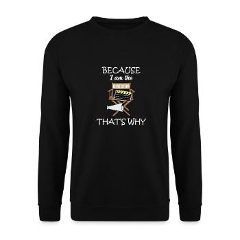 Film Direktor Regisseur - Unisex Pullover - Schwarz - Vorne - Alina (178cm) & Michal (187cm)